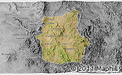 Satellite 3D Map of Cucurpe, desaturated
