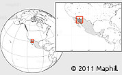 Blank Location Map of Cucurpe, highlighted country, highlighted parent region, within the entire country