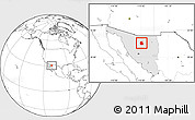 Blank Location Map of Cucurpe, highlighted parent region