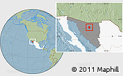 Savanna Style Location Map of Cucurpe, highlighted country, highlighted parent region, hill shading