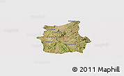 Satellite Panoramic Map of Cucurpe, cropped outside