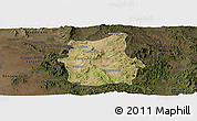 Satellite Panoramic Map of Cucurpe, darken