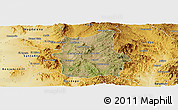 Satellite Panoramic Map of Cucurpe, physical outside