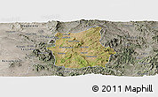 Satellite Panoramic Map of Cucurpe, semi-desaturated