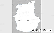 Gray Simple Map of Cucurpe, single color outside