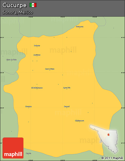 Savanna Style Simple Map of Cucurpe