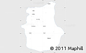 Silver Style Simple Map of Cucurpe, single color outside