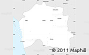 Silver Style Simple Map of Etchojoa