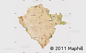 Satellite Map of Hermosillo, cropped outside