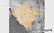 Satellite Map of Hermosillo, desaturated