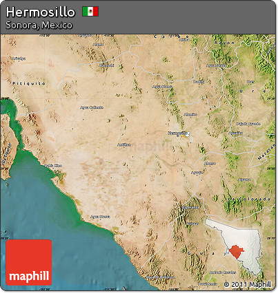 Satellite Map of Hermosillo
