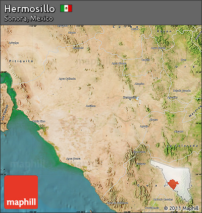Satellite Map of Hermosillo