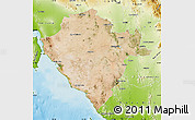 Satellite Map of Hermosillo, physical outside