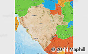 Satellite Map of Hermosillo, political outside