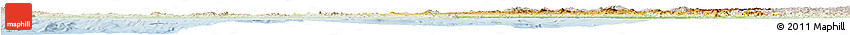 Physical Horizon Map of Sonora, lighten