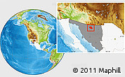 Physical Location Map of Imuris, highlighted country, highlighted parent region