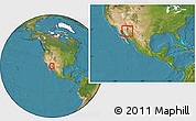 Satellite Location Map of Imuris, within the entire country