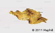 Physical Panoramic Map of Imuris, cropped outside