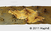 Physical Panoramic Map of Imuris, darken