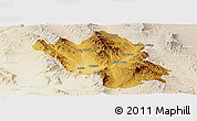 Physical Panoramic Map of Imuris, lighten