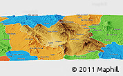 Physical Panoramic Map of Imuris, political outside