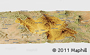 Physical Panoramic Map of Imuris, satellite outside