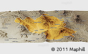 Physical Panoramic Map of Imuris, semi-desaturated