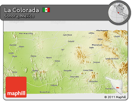 Physical 3D Map of La Colorada