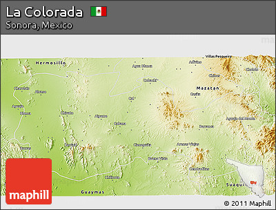 Physical 3D Map of La Colorada