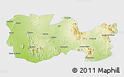 Physical 3D Map of La Colorada, single color outside