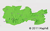 Political 3D Map of La Colorada, cropped outside