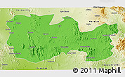 Political 3D Map of La Colorada, physical outside