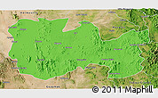 Political 3D Map of La Colorada, satellite outside