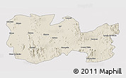 Shaded Relief 3D Map of La Colorada, cropped outside