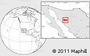 Blank Location Map of La Colorada, highlighted country