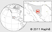 Blank Location Map of La Colorada, highlighted parent region