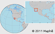 Gray Location Map of La Colorada, within the entire country