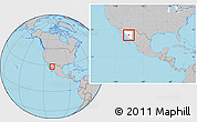 Gray Location Map of La Colorada, highlighted parent region, within the entire country