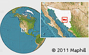 Satellite Location Map of La Colorada, highlighted parent region