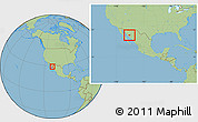 Savanna Style Location Map of La Colorada, within the entire country