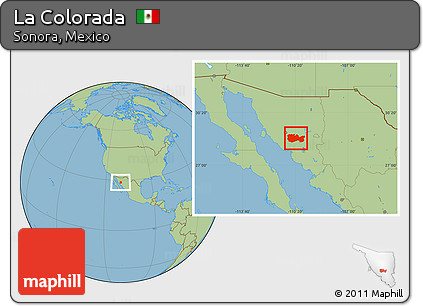 Savanna Style Location Map of La Colorada