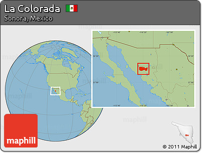 Savanna Style Location Map of La Colorada