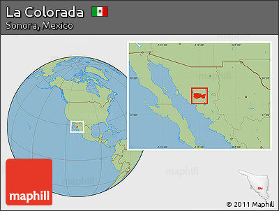 Savanna Style Location Map of La Colorada