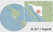 Savanna Style Location Map of La Colorada, highlighted parent region, hill shading