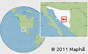 Savanna Style Location Map of La Colorada, highlighted parent region