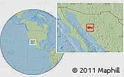Savanna Style Location Map of La Colorada, hill shading