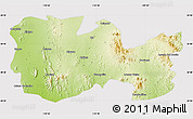 Physical Map of La Colorada, cropped outside