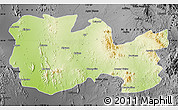 Physical Map of La Colorada, darken, desaturated