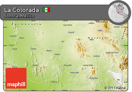 Physical Map of La Colorada