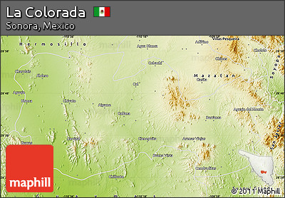 Physical Map of La Colorada